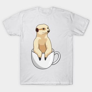 Meerkat with Cup of Coffee T-Shirt